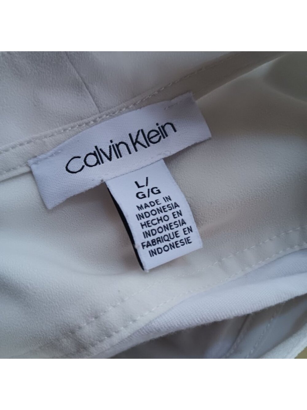Men's Large T-shirt Shirt Calvin Klein White Roll Sleeve Y2K Club Night Dancer